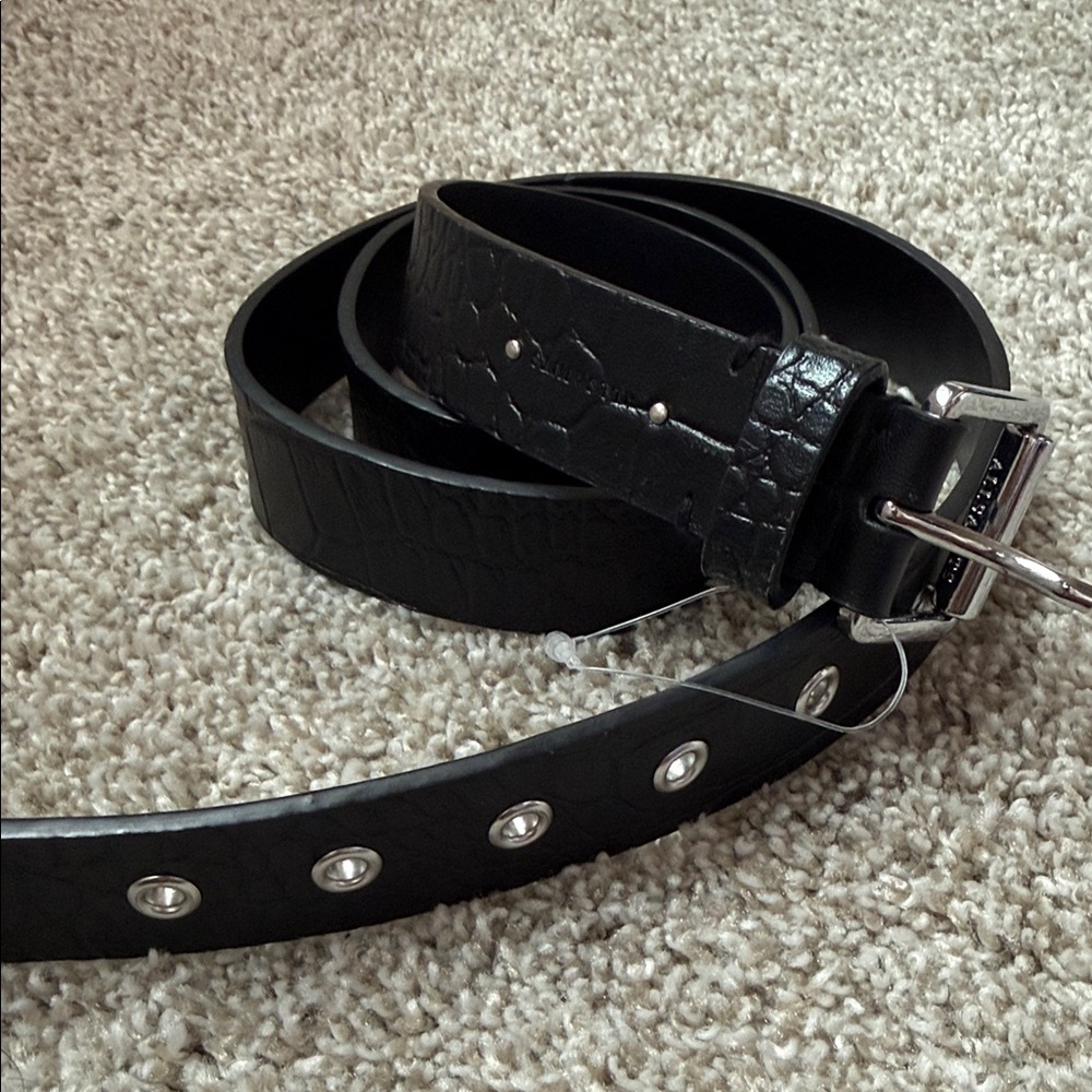 All Saints Black Embossed Women's Belt